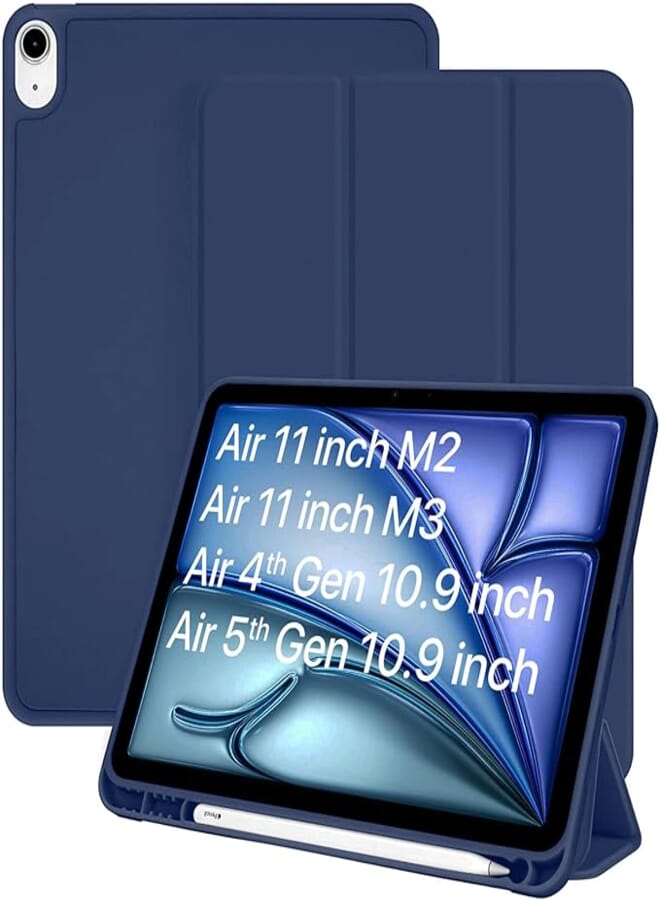 Robustrion Smart Flexible Trifold Flip Stand Case Cover for iPad Air 4th/5th Gen 10.9 inch - Blue